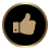 Black gold Thumbs Up Icon